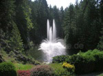 Butchart Gardens, Vancouver Island: fountain in one of Northern America's most beautiful botanical gardens