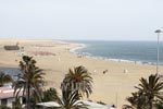The dunes of Maspalomas extend more than 8 km up to Playa del Ingles.