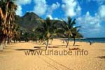 The long extended caribean beach Playa de las Teresitas