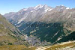 View from the Schwarzsee down to Zermatt