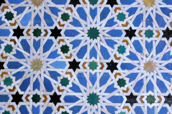 Moorish handcraft, wall tiles in the Alhambra