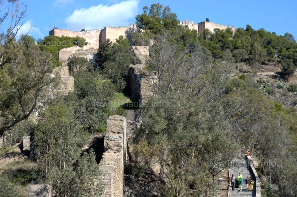 View to the ruins of the Castillo de Gibralfaro