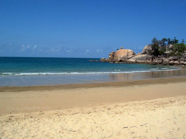 A lonely bay in the island Balding Bay, deserted and only accessible on foot