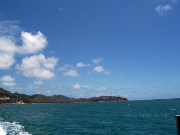 View to the koala island Magnetic Island from the boat