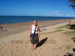 Simy on the endless beach of Hervey Bay