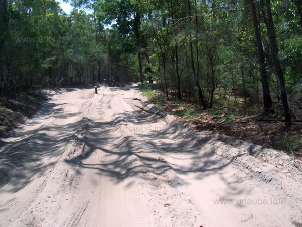 Sand roads on the island