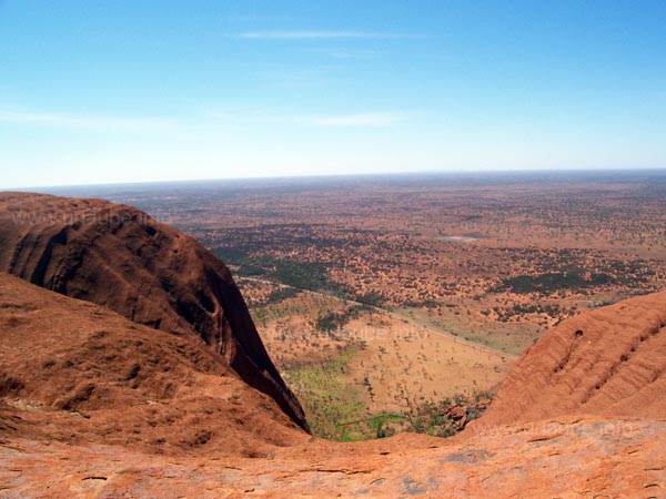 View from the Ayers Rock into the valley
