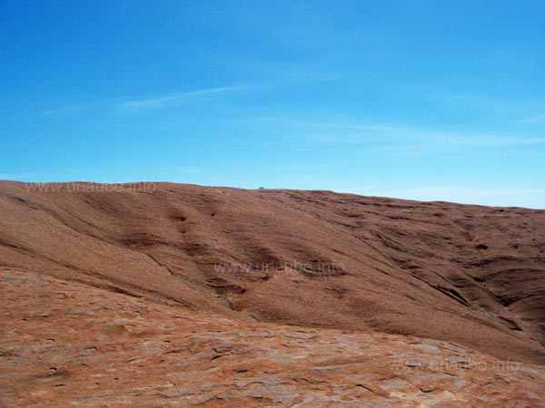 On the way to the top of the Ayers Rock
