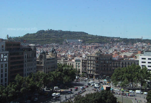 View to the Montju�c from the Corte Ingl&eacute;s