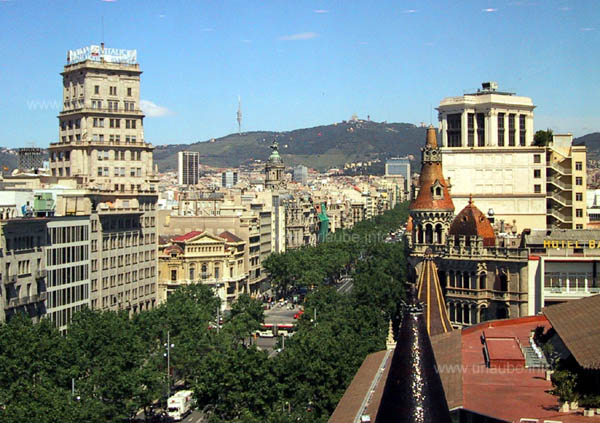 View to the Tibidabo from the Corte Ingl&eacute;s
