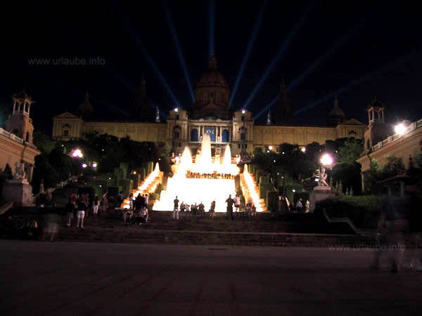 Water Games in front of the Palau Nacional
