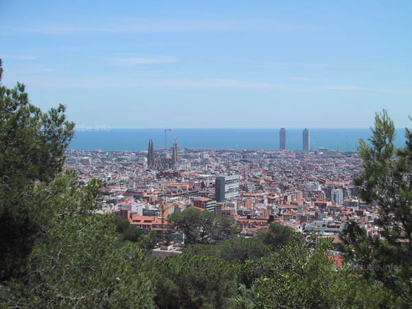 Dream panorama of the city from the Parc G&uuml;ell