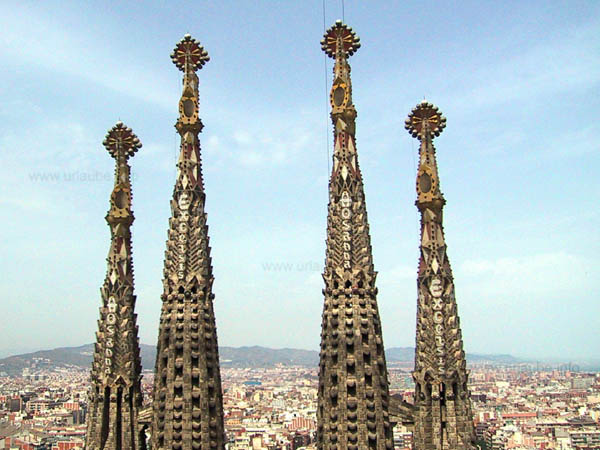 View to the towers from the other side of the tower