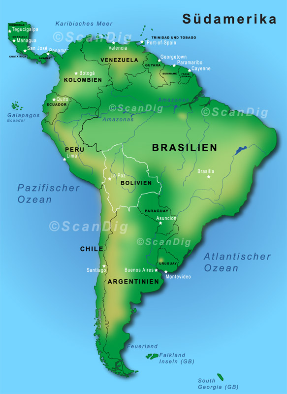 Map of Latin America