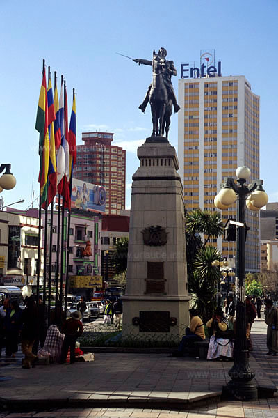The monument of Simon Bolivar at the Prado