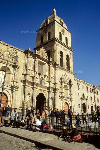 The Basilica San Francisco dominated the same named Plaza