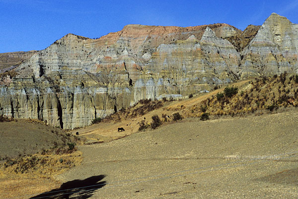 Gut zu erkennen sind die verschiedenen Sedimentschichten