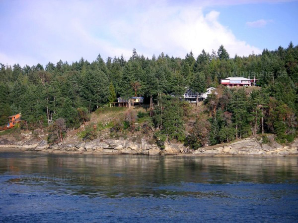These houses over the Inner Passage can only be reached by boats and water planes