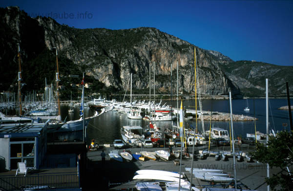 The modern marinaat the east of the city