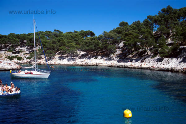 Boat trip in a long extended Calanque