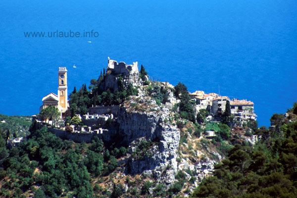 The mountain village Eze from above