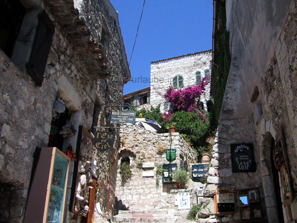 At the end of a narrow alleyway in the oldtown