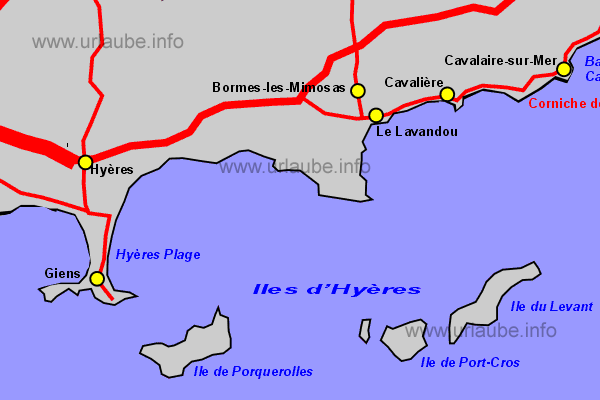 The coastal line at the southwest of Saint-Tropez