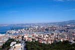 View to Marseille from a 162 m heighted hill of the Basilika Notre Dame