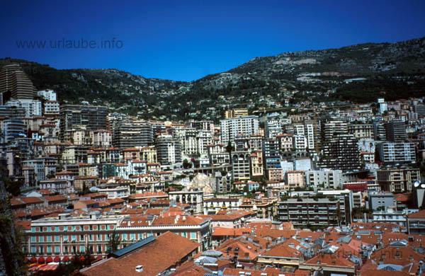 View to the sea of skyscrapers of Monaco