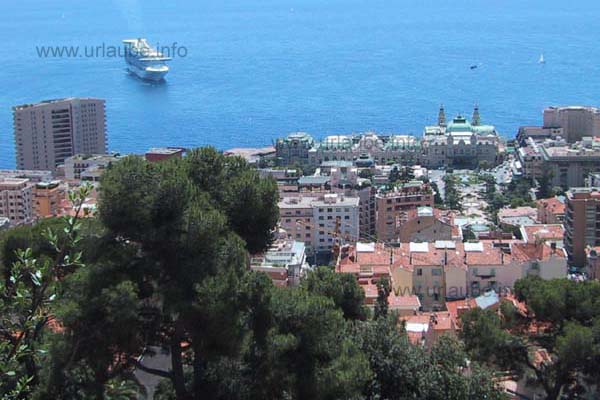 View down to the Casino of Monaco