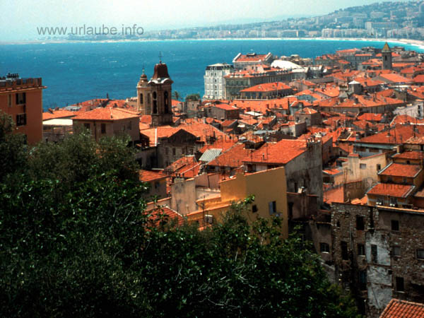 View to the roofs of the oldtown from Nice