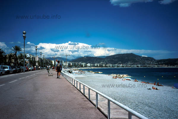 At the very west of the Promenade des Anglais close to the airport