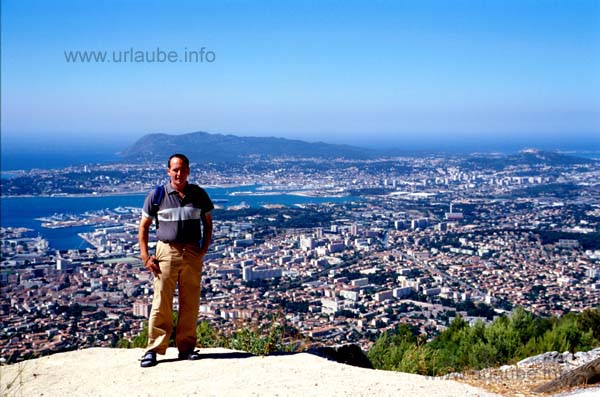 View to the whole city from the Mont Faron