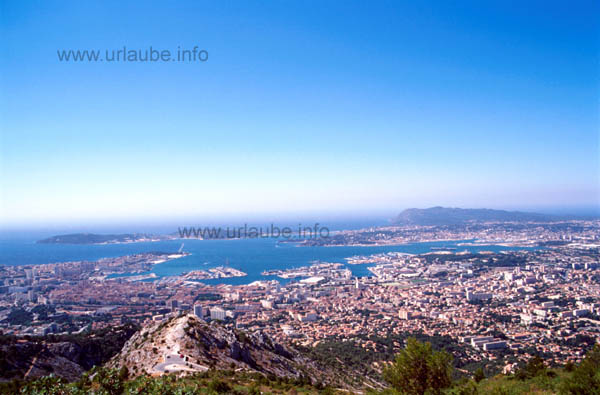 View to the bay of Toulon from the Mont Faron