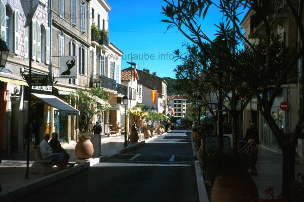 Wide road in the pottery village Vallauris