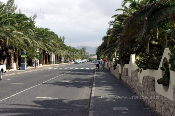 The main road of Costa Palma