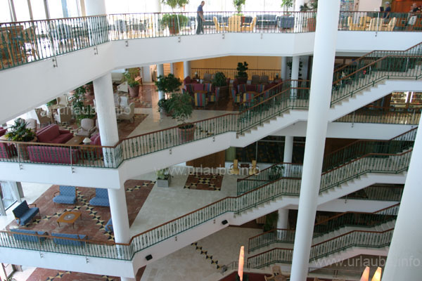 View into the gorgeous lobby of the hotel
