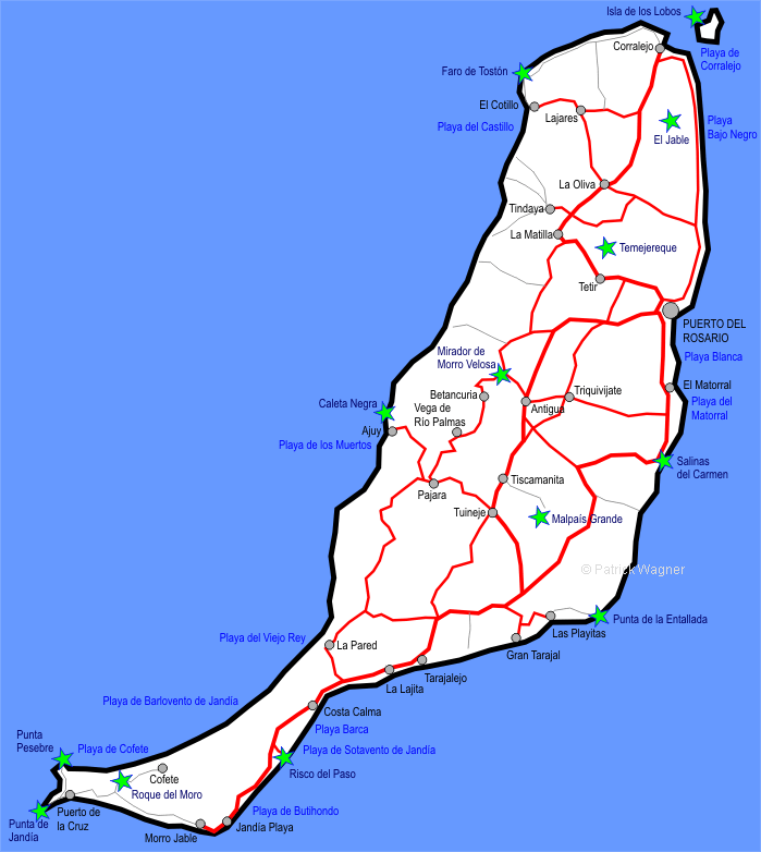 Map of Fuerteventura