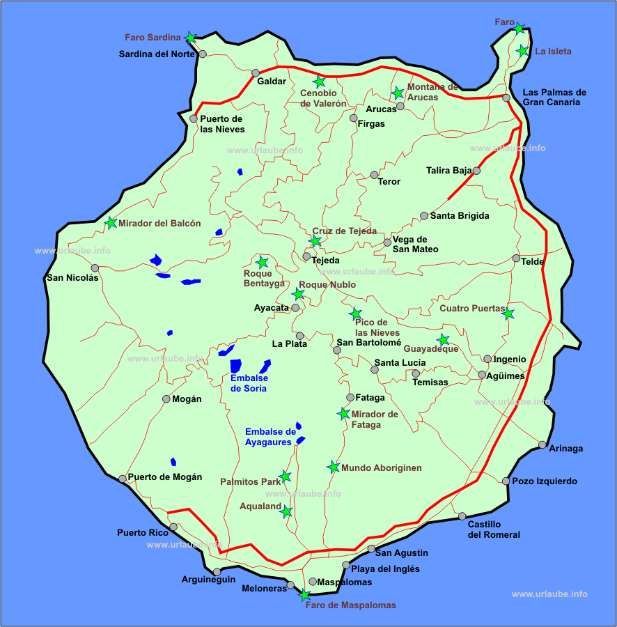 Map of  Gran Canaria