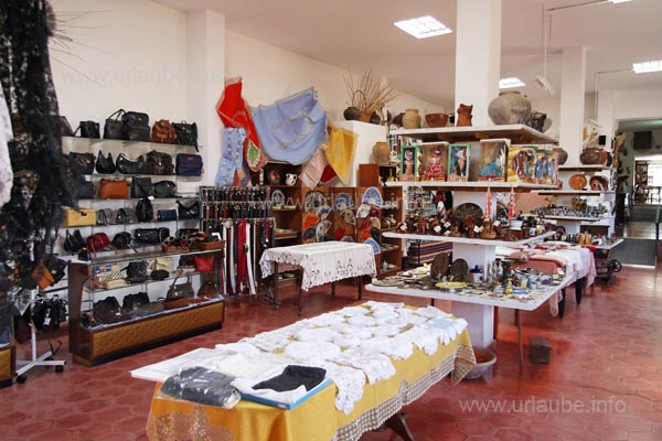 In the interior, all kinds of things are waiting to be purchased.