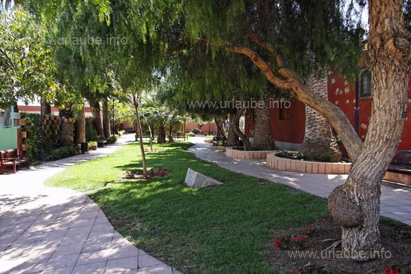 In front of the church, the gate to the public, small green garden with play ground was open.