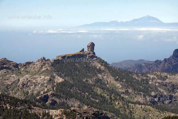 From Pico de las Nieves, the Roque Nublo and the Roque Bentayga seem to be at one's grasp.