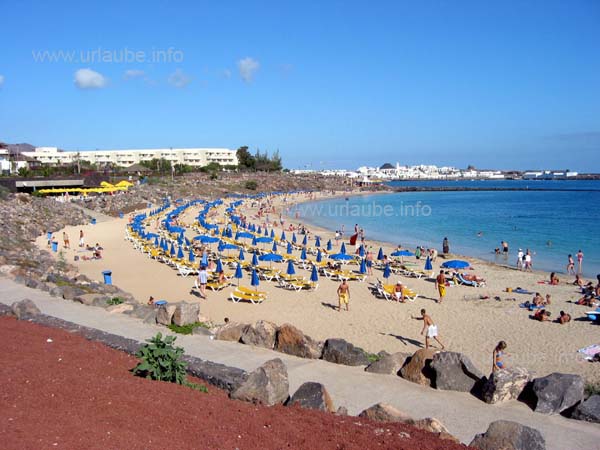 Playa Dorada is the main beach in Playa Blanca