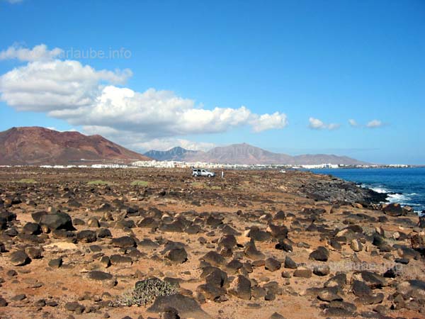 View to the Playa Blanca from the Punta de Pechiguera