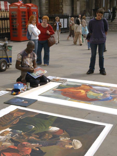 Street artists in London