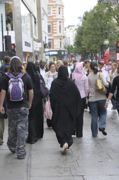 Women wearing burqas