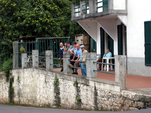 'These 5 men stood for hours on their terrace as if they were rooted to the spot'.