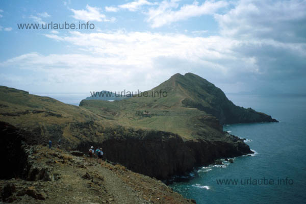 Hikers in the peninsula Ponta de Sao Lourenco