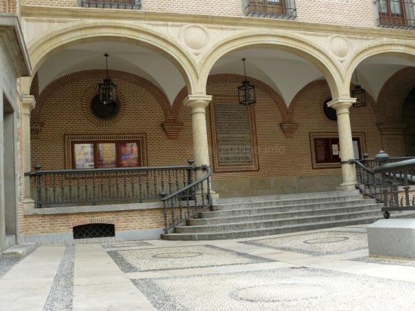 The entrance of the church