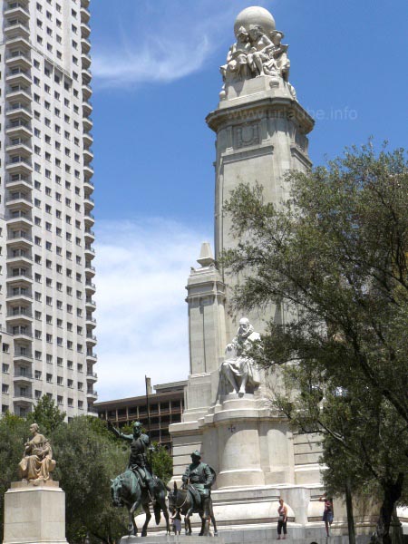  The Cervantes - monument is already visible from  distance